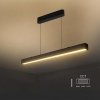 Oprawa V-TAC LED linear SAMSUNG CHIP 40W CCT zwieszana 120cm czarna VT-7-44 3000K+4000K+6400K 3400lm 5 lat gwarancji